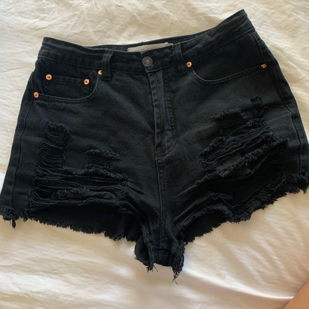 NECTAR CLOTHING distress shorts.